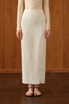 Mara Linen Midi Skirt (White Linen)