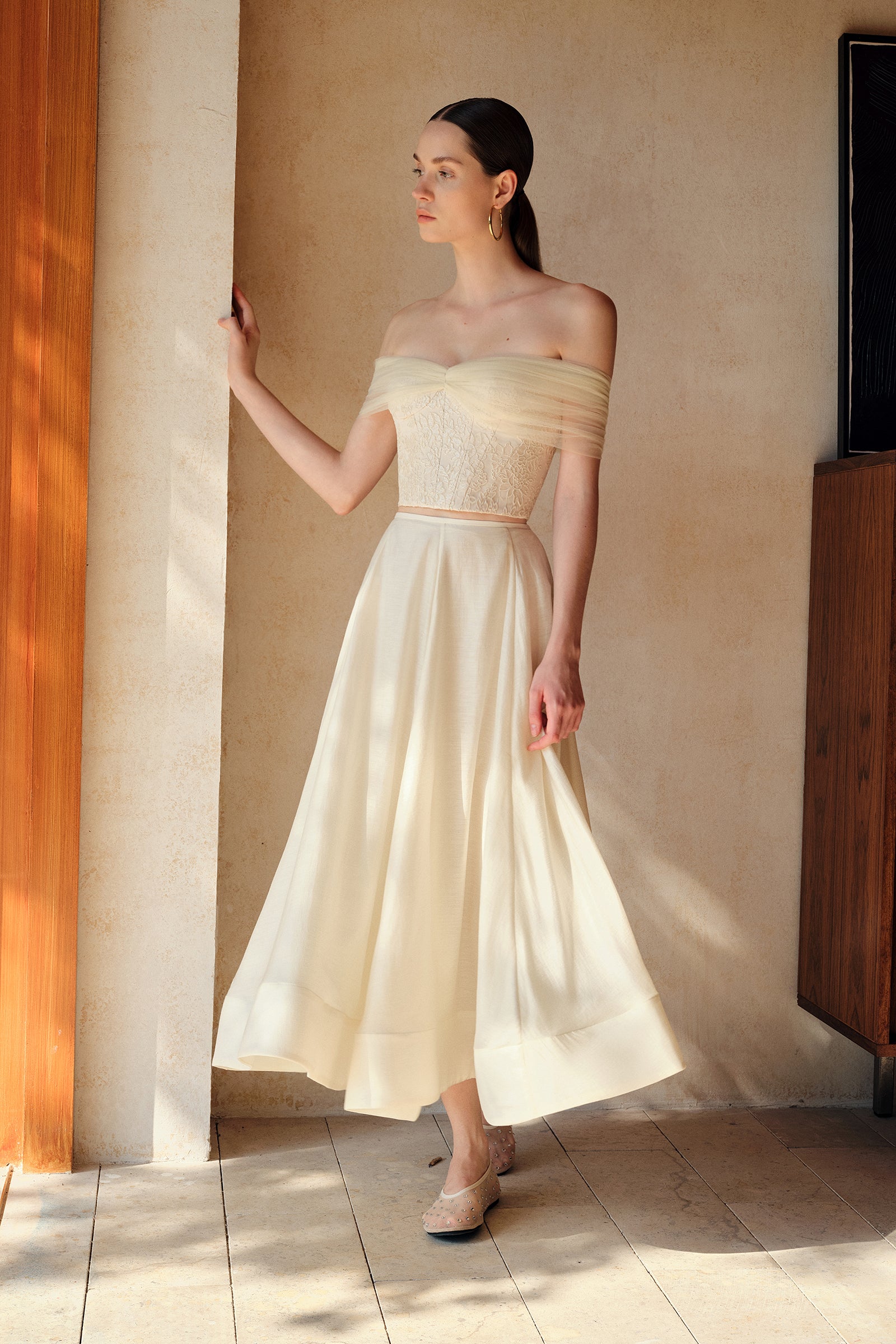 Linea Flare Midi Skirt