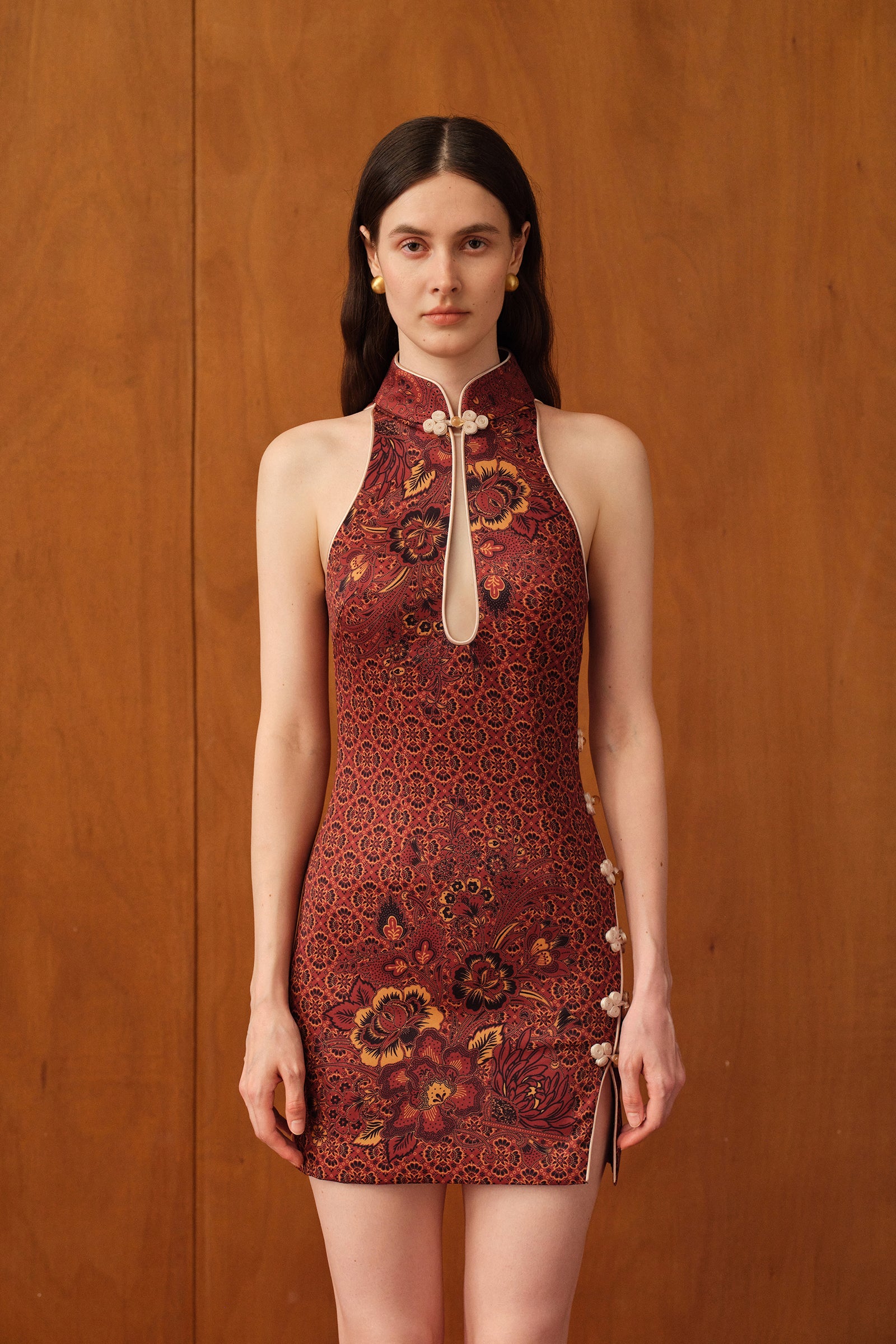 Maya Qipao (Russet)