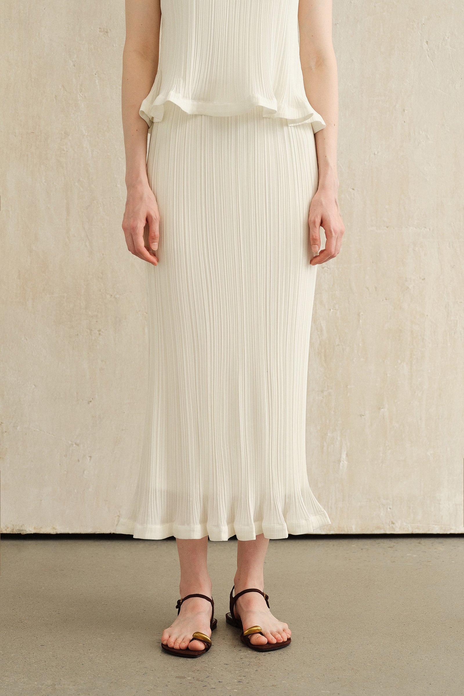 Sorra Midi Skirt (Snow White)