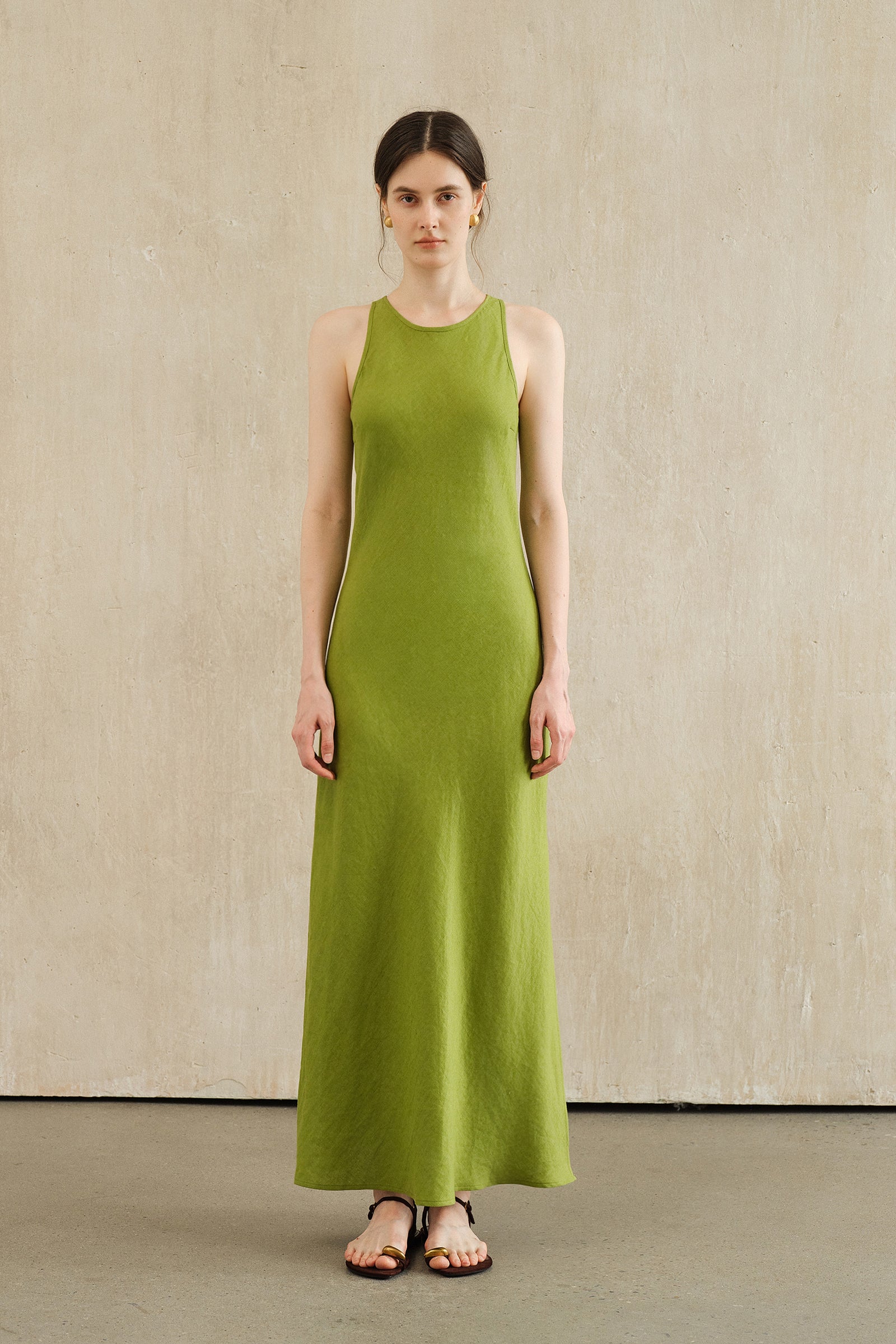 Yarra Linen Dress (Bergamot)