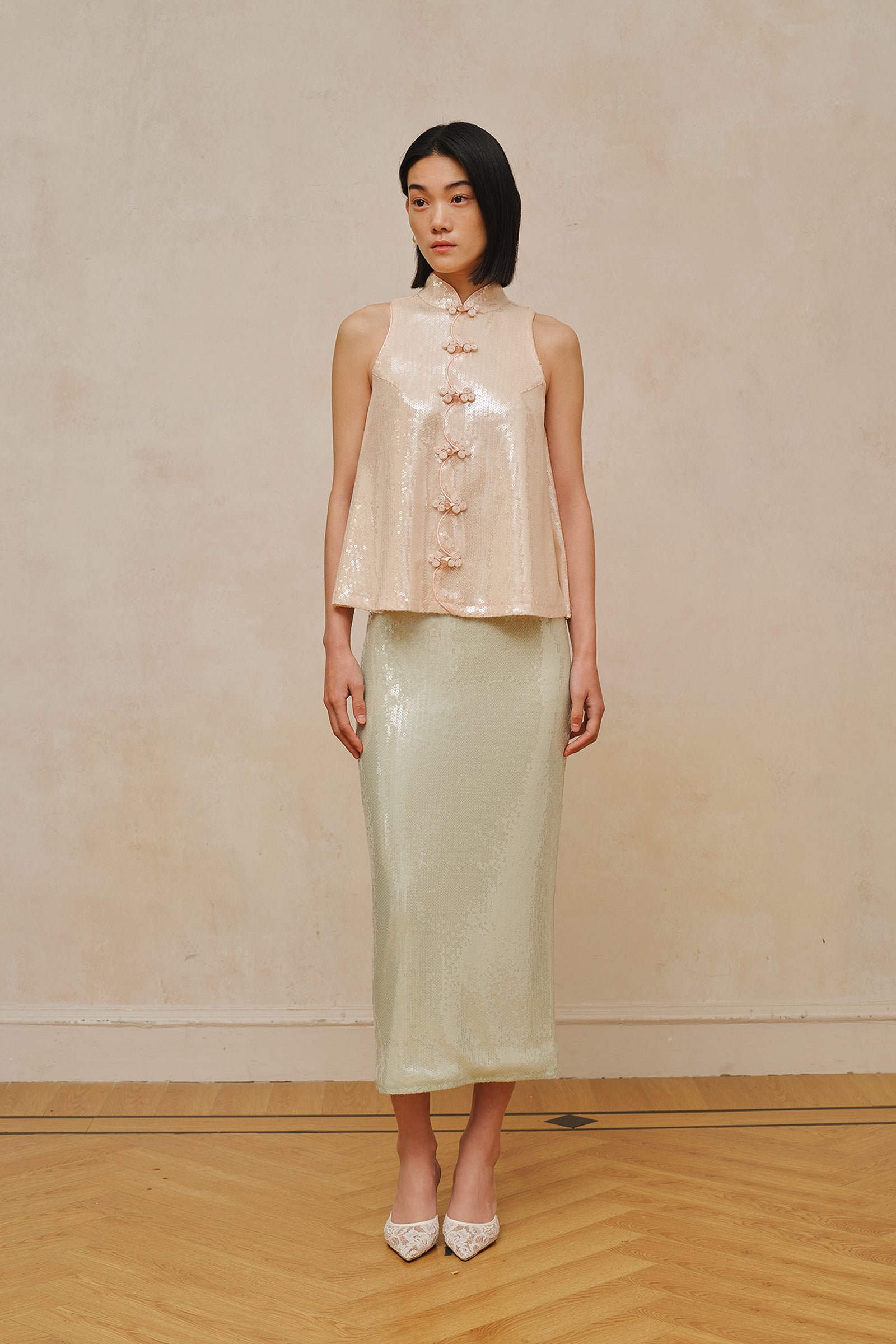 Jaded Midi Skirt (Celadon)