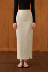 Mara Linen Midi Skirt (Natural Linen)