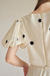 Gabi Polka Puff Sleeves Top