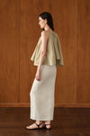 Mara Linen Midi Skirt (White Linen)