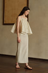 Mara Linen Midi Skirt (Natural Linen)