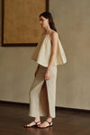 Mara Linen Midi Skirt (Natural Linen)