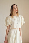Gabi Polka Puff Sleeves Top