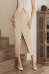 Diuxe Scallop Skirt (Beige)