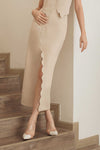 Diuxe Scallop Skirt (Beige)