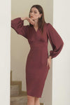 Dosxix Dress (Burgundy)