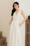 Douxe Scallop Hem Dress (White)