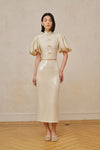 Jaded Midi Skirt (Porcelain Cream)