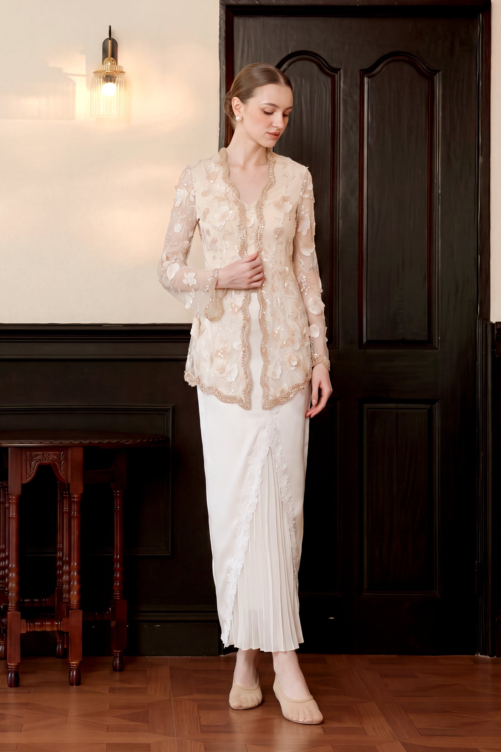 BACKORDER Mahsuri Kebaya Top (Moonlight Gold)