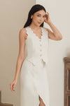 Diasv Scallop Vest Top (White)