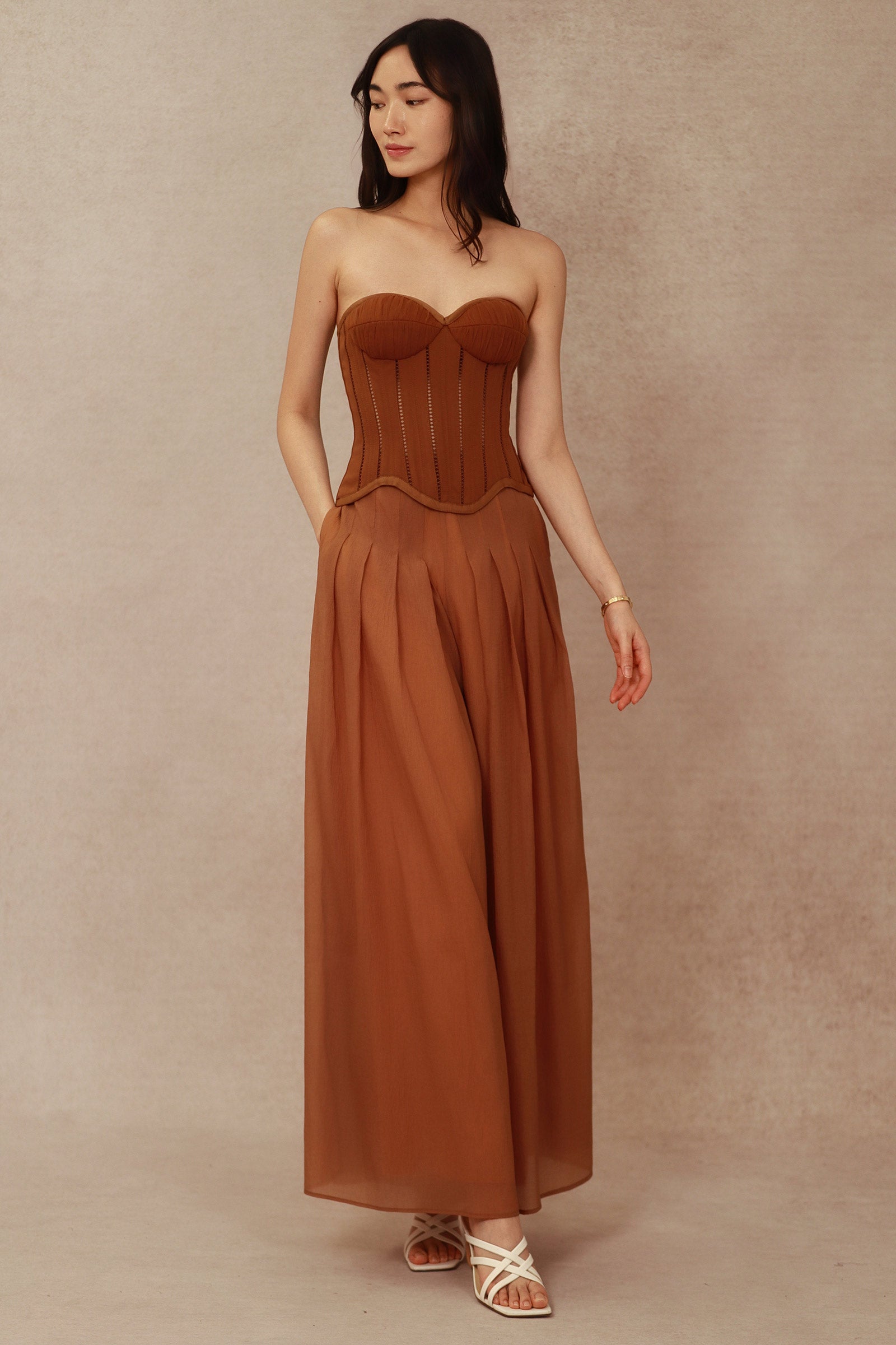 NEW Diox Corset Top (Brown)