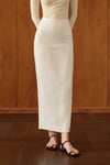 Mara Linen Midi Skirt (White Linen)