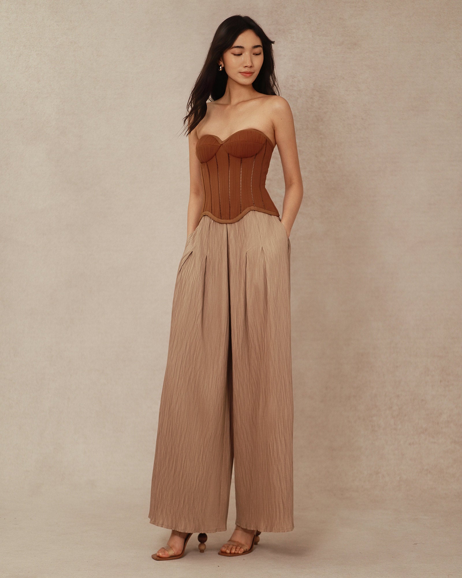 NEW Diox Corset Top (Brown)