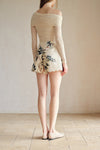 Deluna Printed Scallop Embroidery Shorts