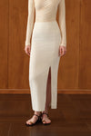 Mara Linen Midi Skirt (White Linen)