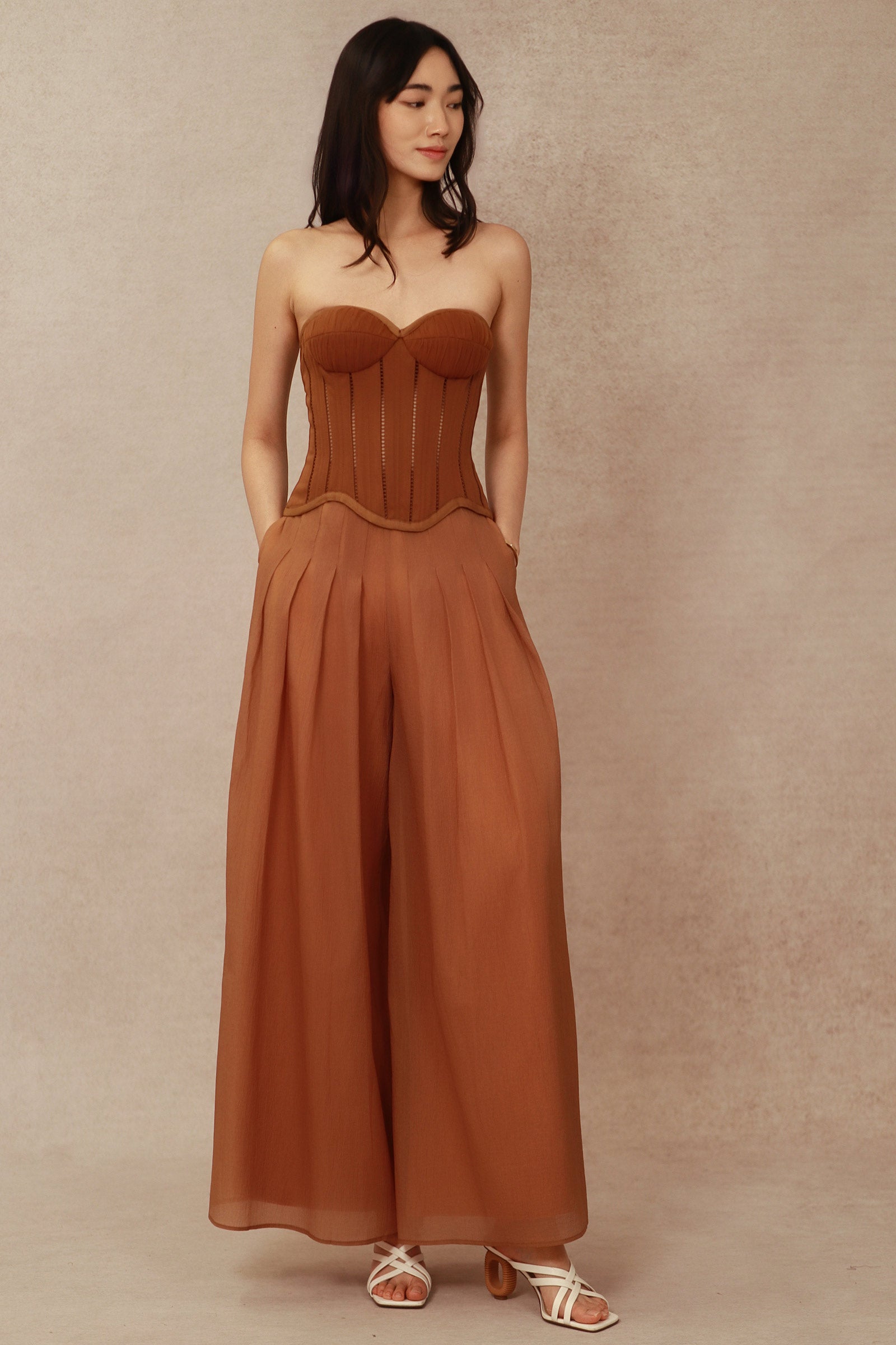 NEW Diox Corset Top (Brown)