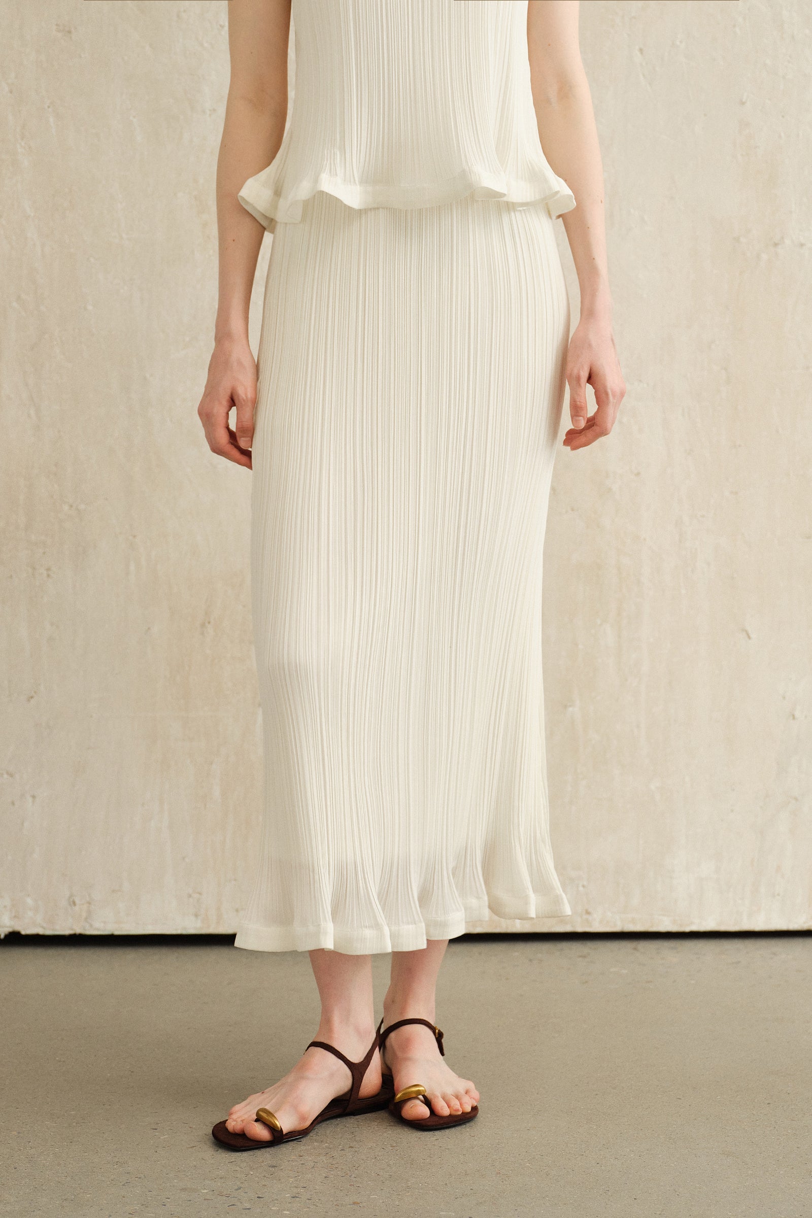 Sorra Midi Skirt (Snow White)