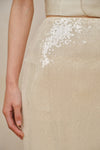 Jaded Midi Skirt (Porcelain Cream)