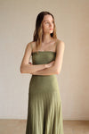 Phyllo Midi Knit Dress (Leaf)
