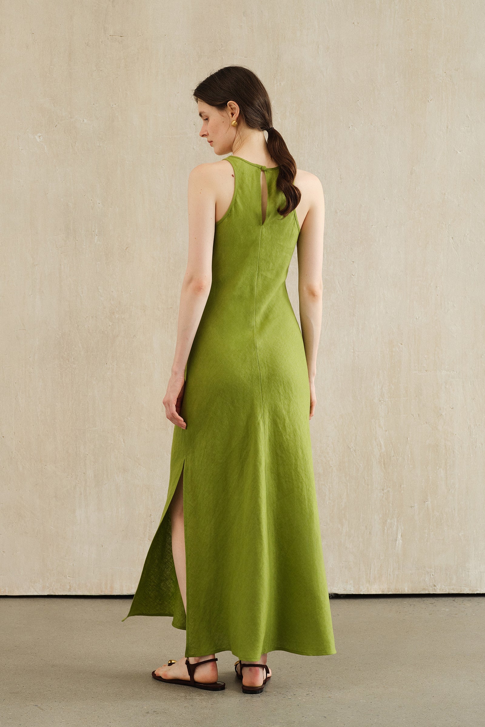 Yarra Linen Dress (Bergamot)