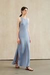 Yarra Linen Dress (Flax Blue)
