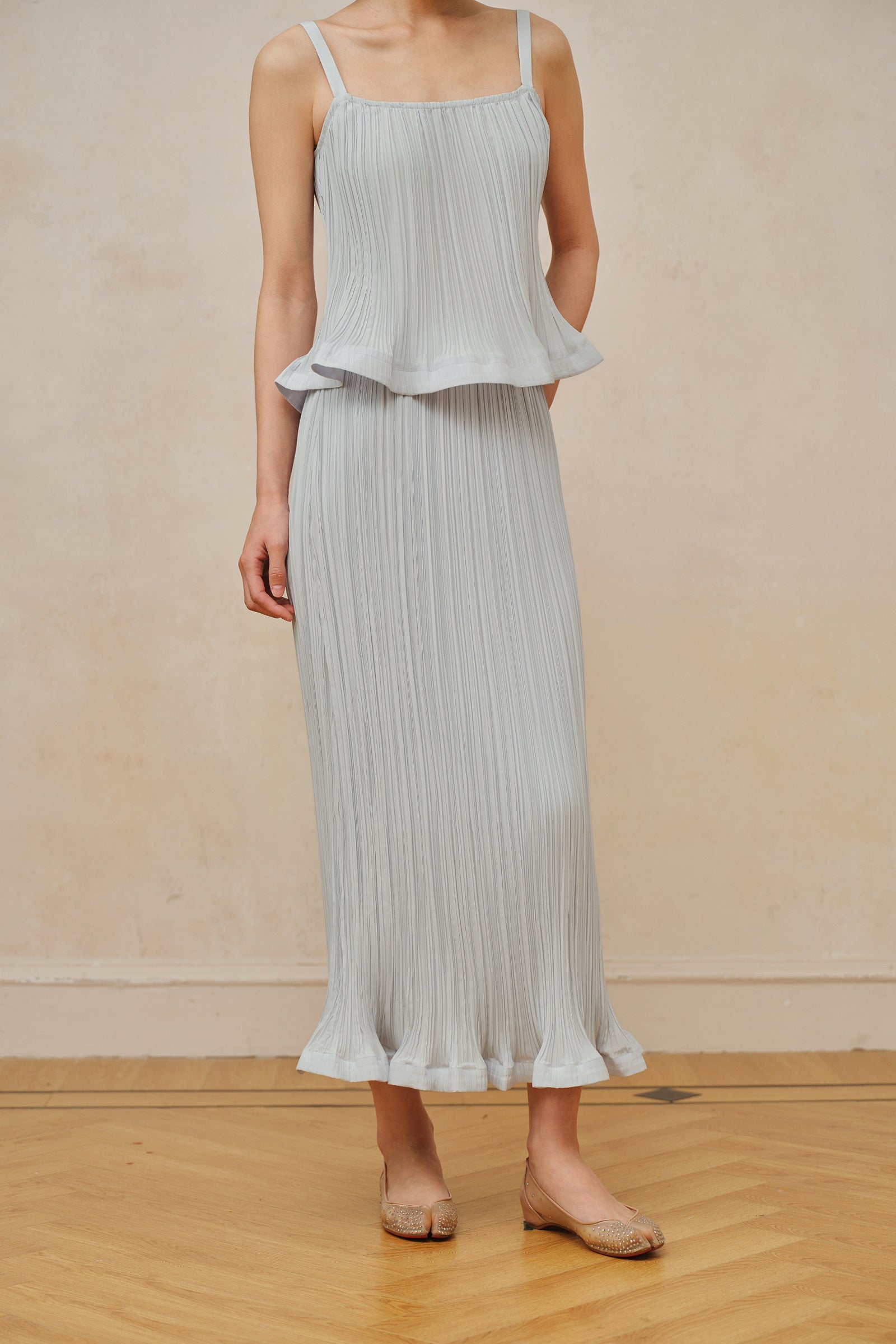 Loira Midi Skirt (Petal Blue)
