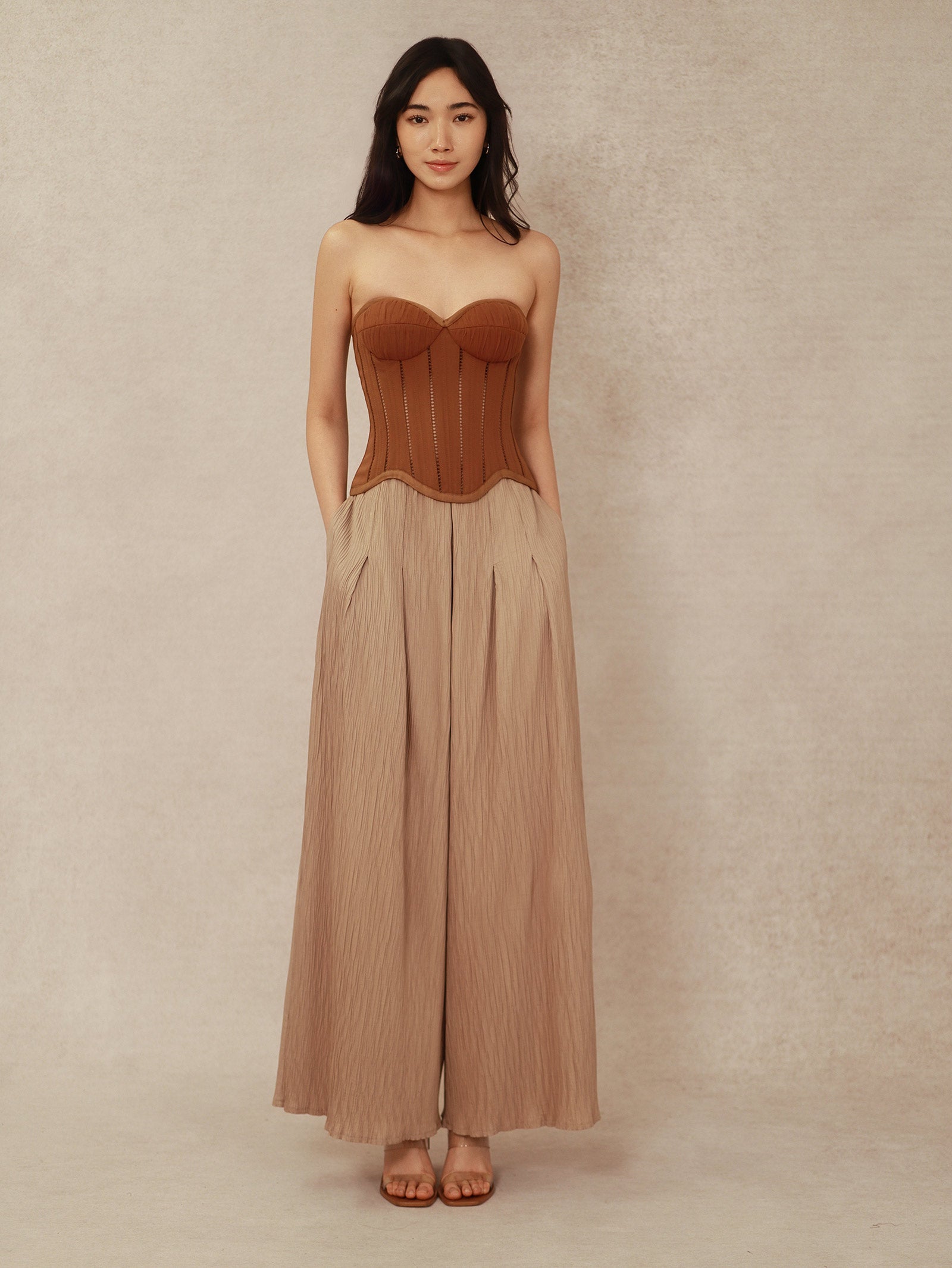 NEW Diox Corset Top (Brown)