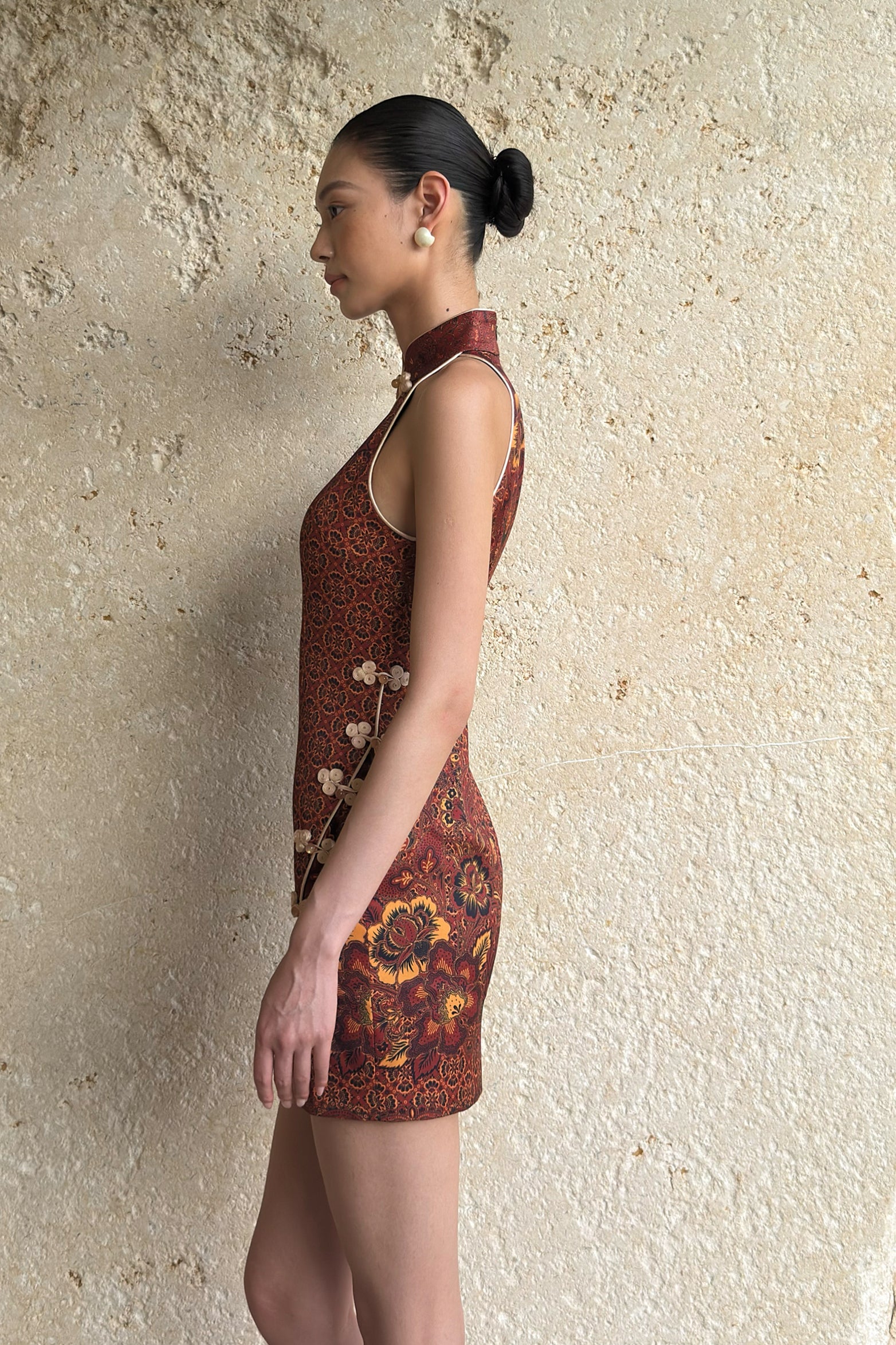 Maya Qipao (Russet)