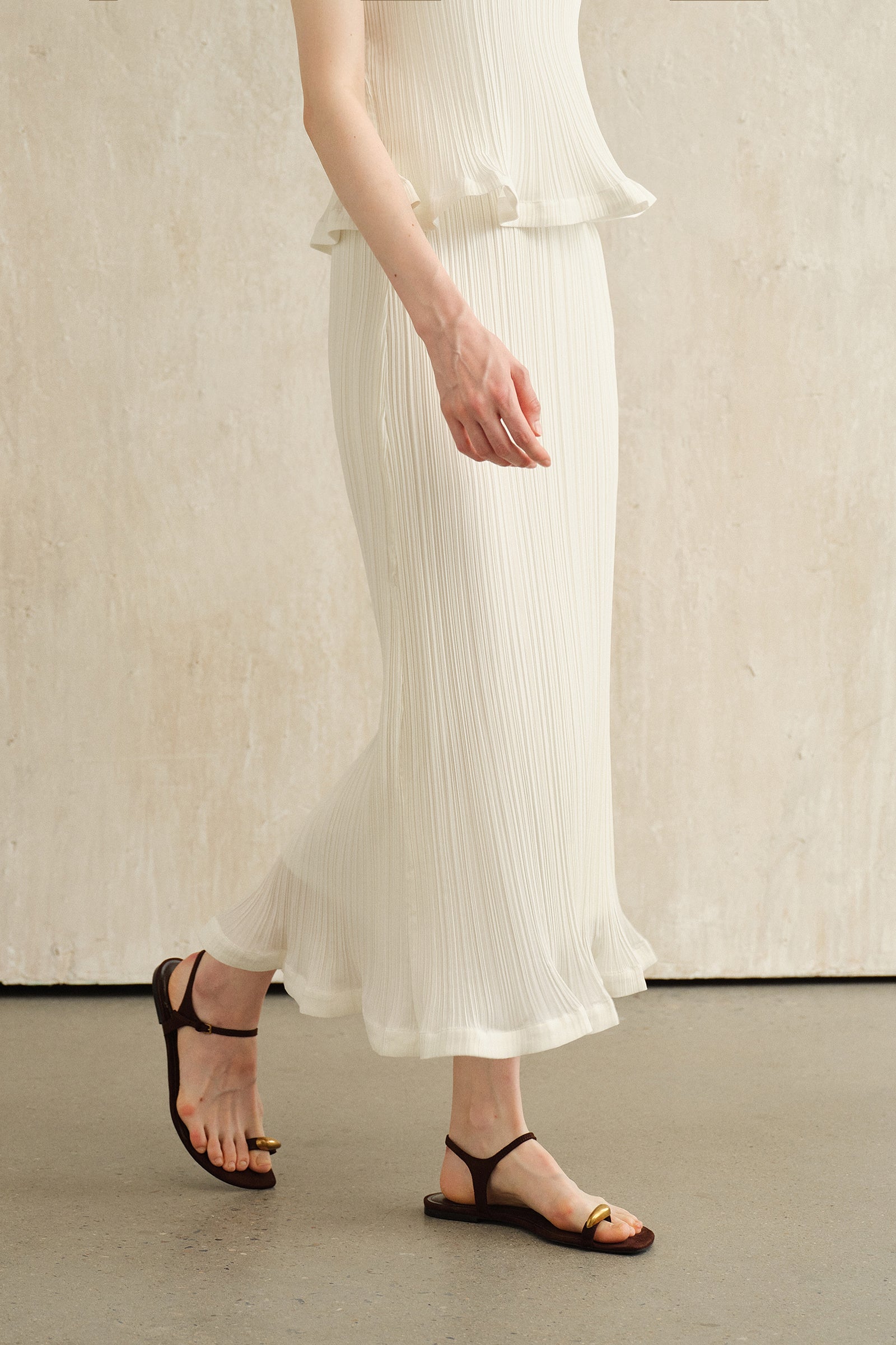 Sorra Midi Skirt (Snow White)