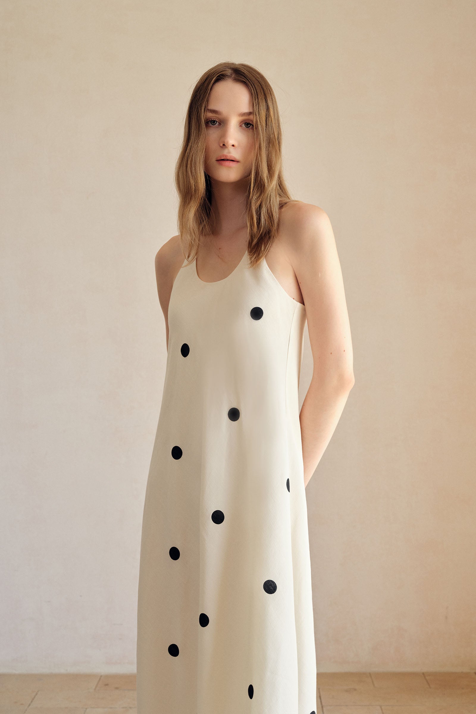 Bea Polka Printed Long Dress