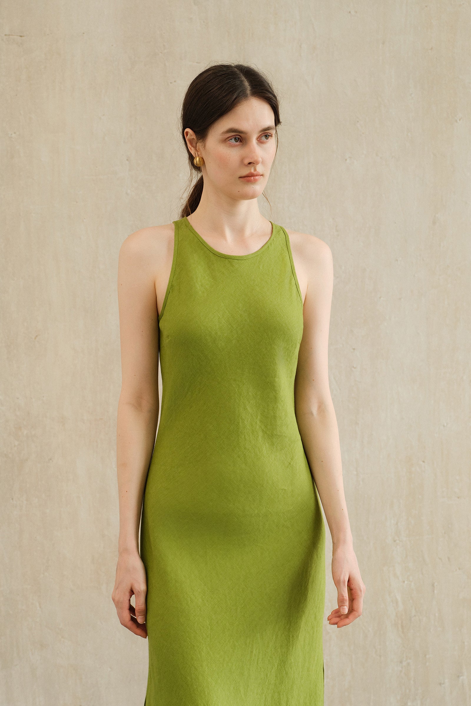 Yarra Linen Dress (Bergamot)