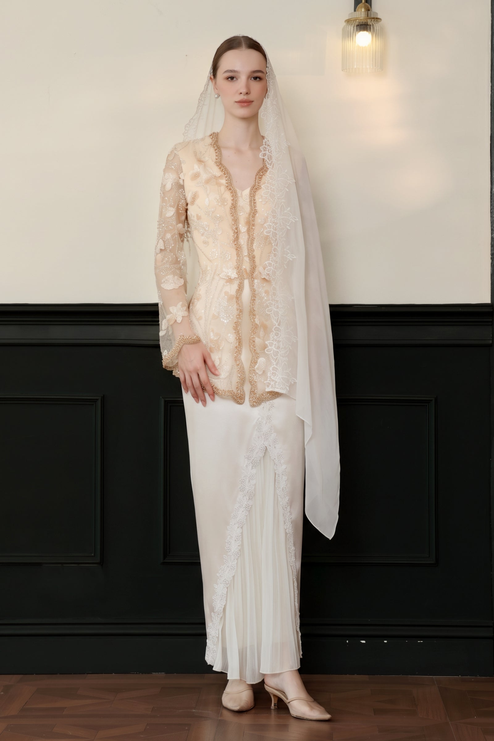 BACKORDER Mahsuri Kebaya Top (Moonlight Gold)