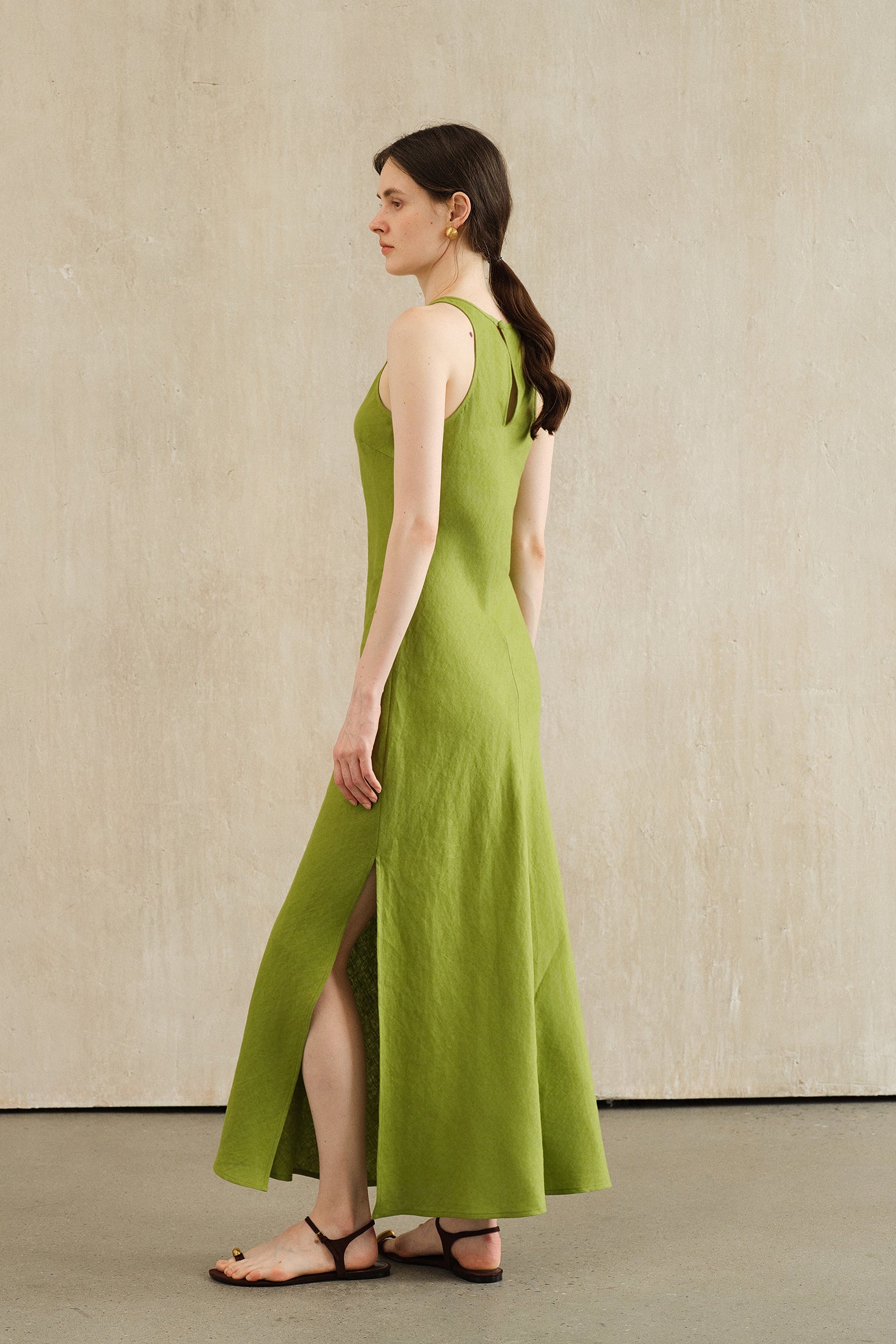 Yarra Linen Dress (Bergamot)