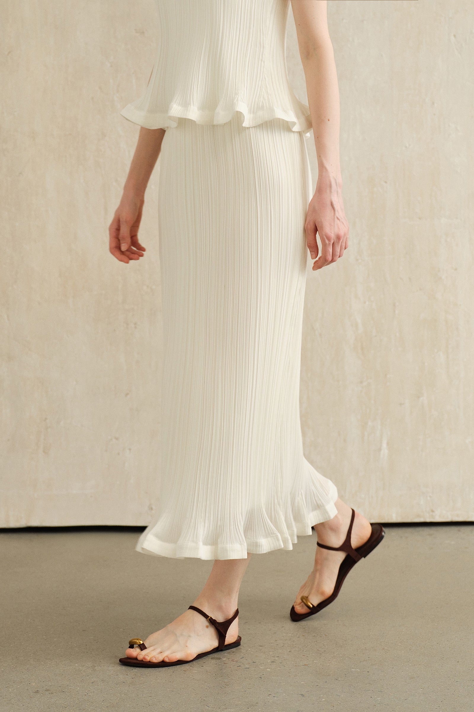 Sorra Midi Skirt (Snow White)