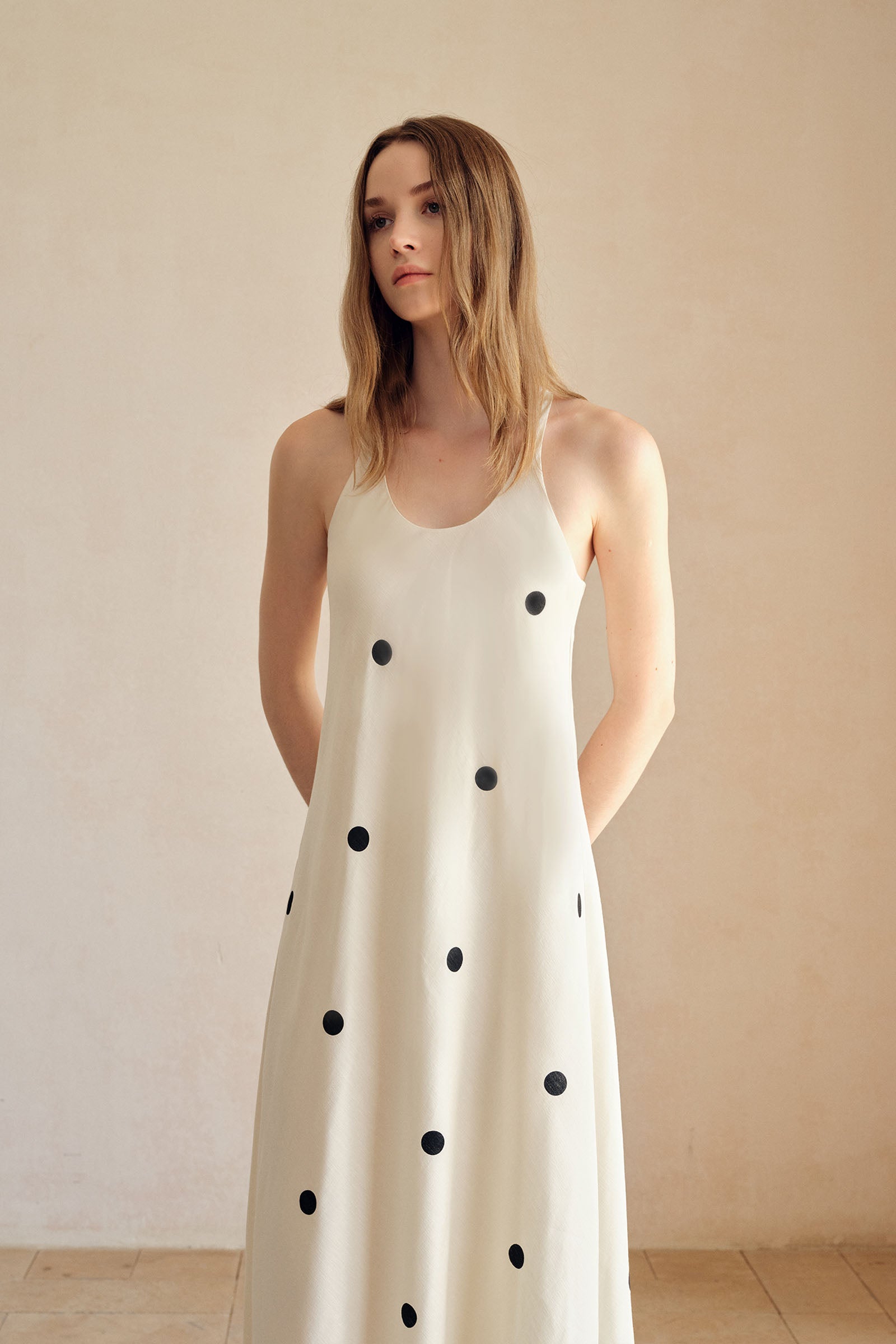 Bea Polka Printed Long Dress