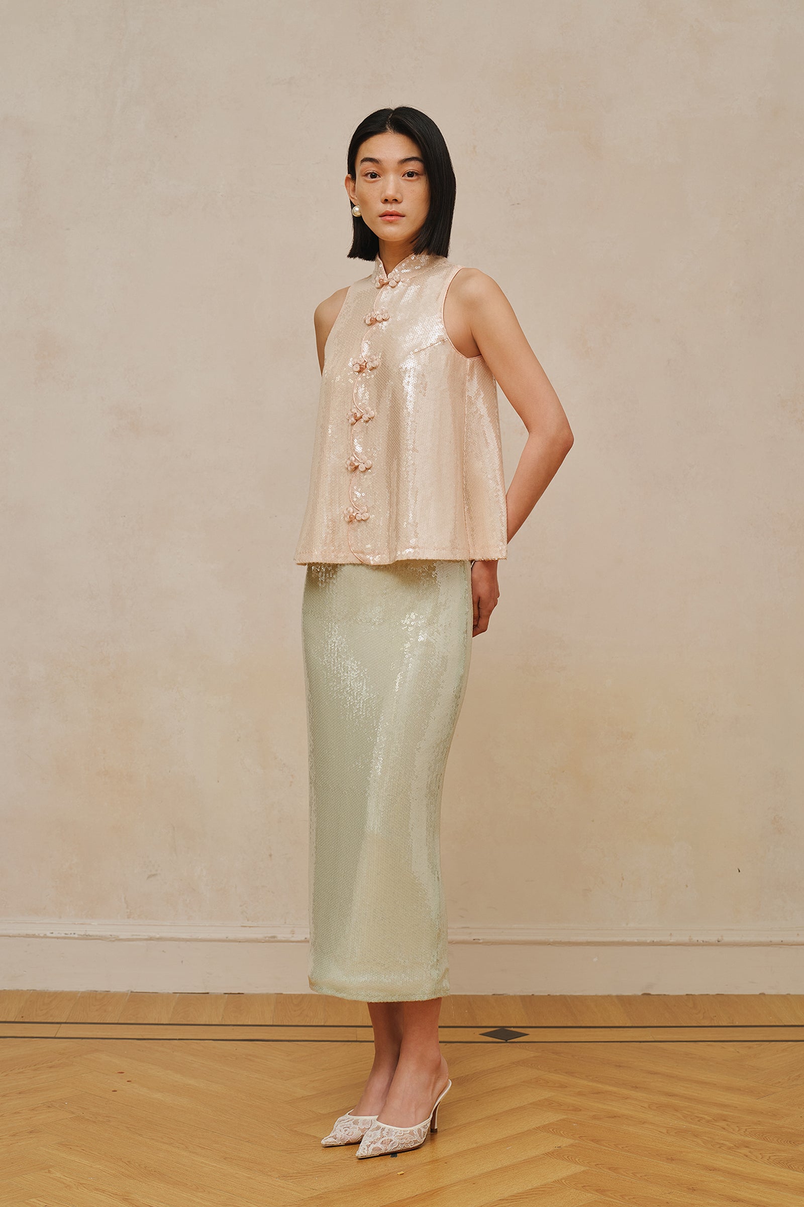 Jaded Midi Skirt (Celadon)