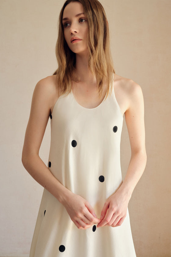 Bea Polka Printed Long Dress