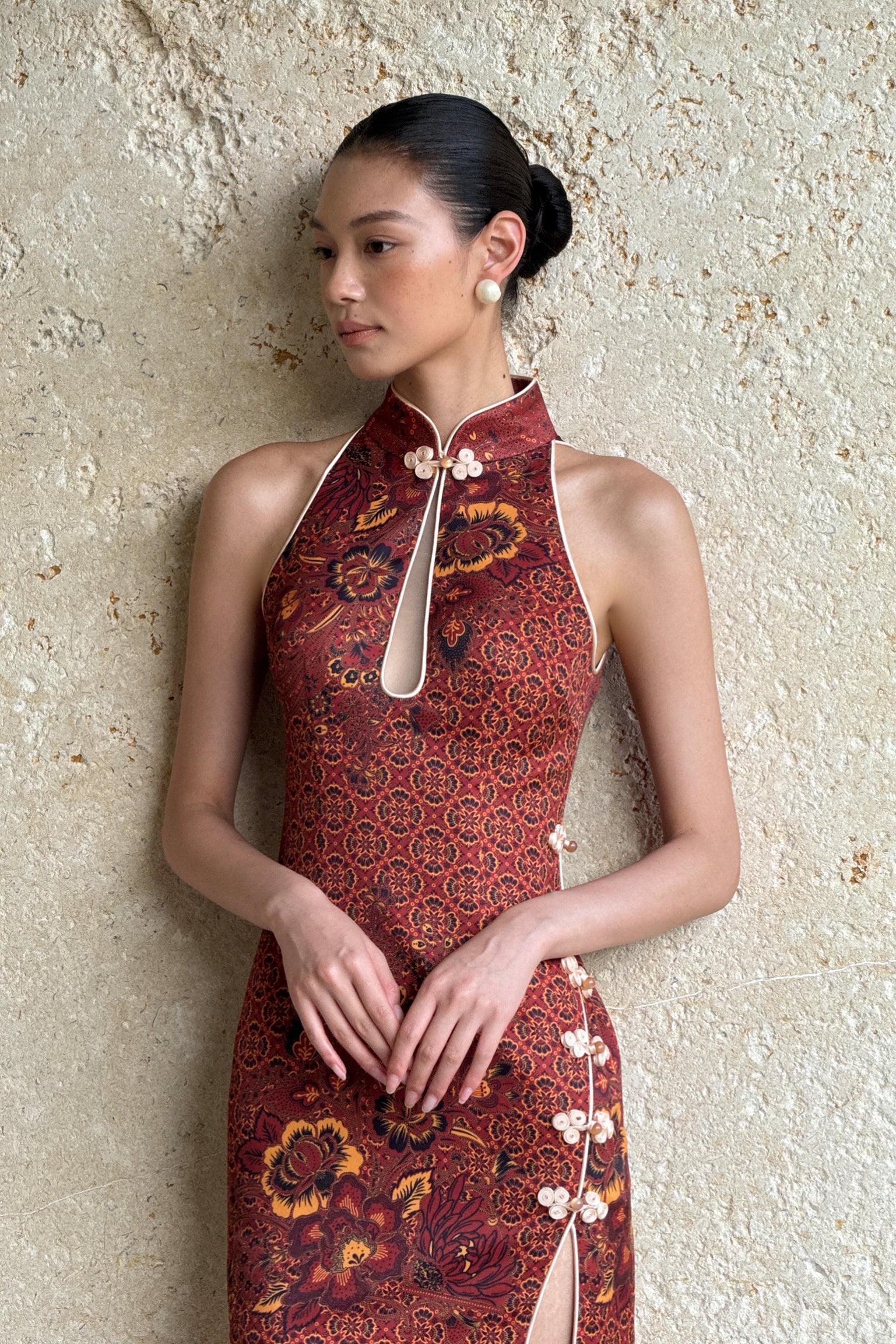Maya Qipao (Russet)