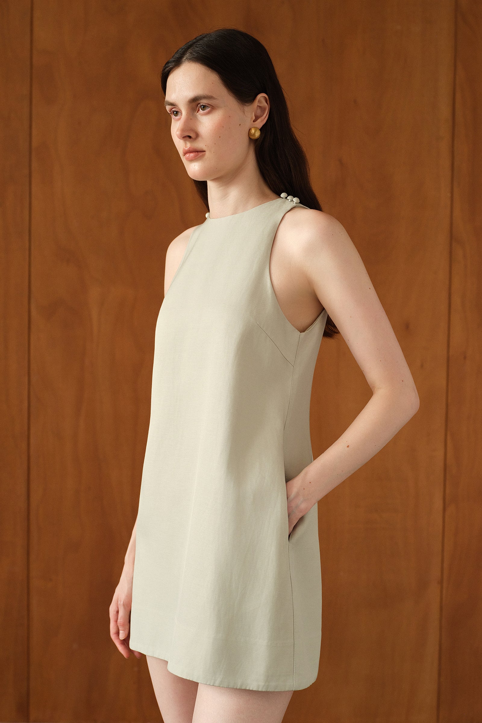 Margo Shift Dress (Eucalyptus)