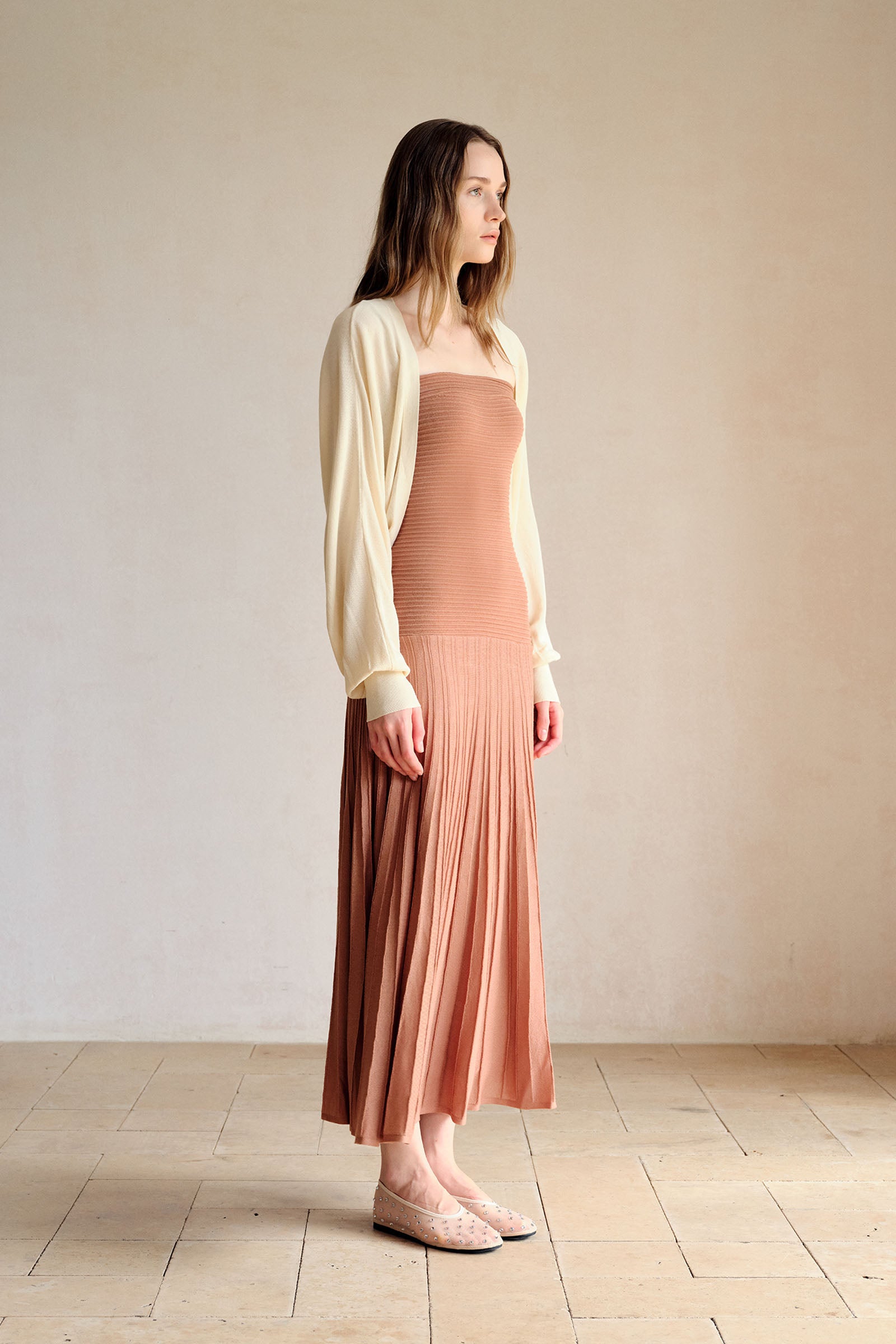 Phyllo Midi Knit Dress (Chesnut)