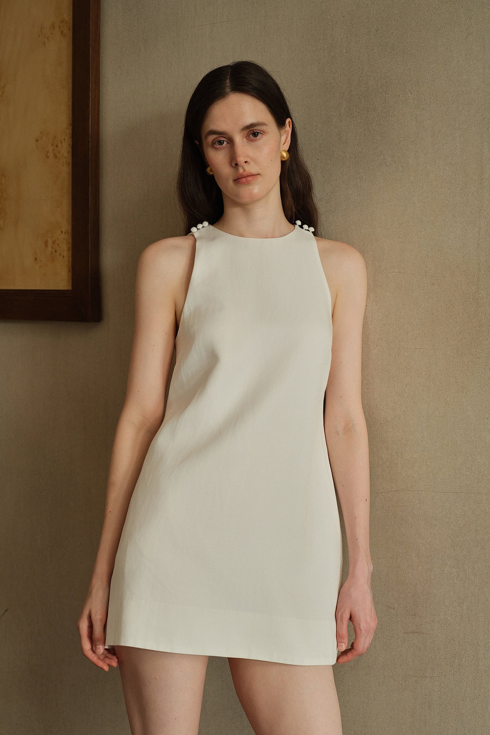 Margo Shift Dress (White)