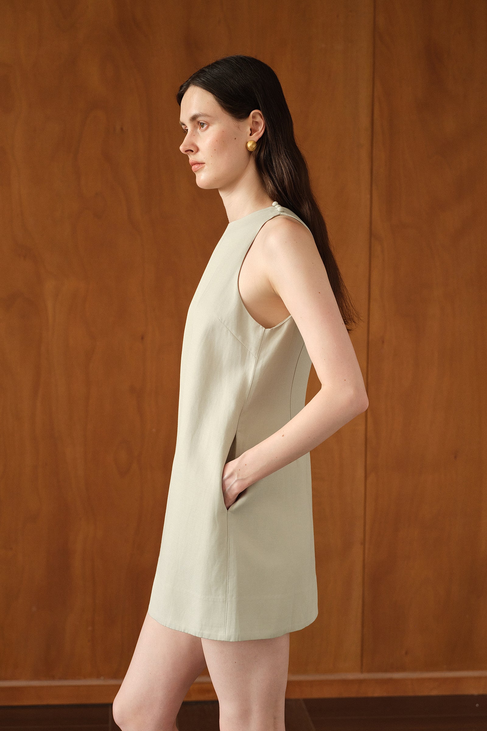 Margo Shift Dress (Eucalyptus)