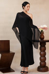 Elaris Multiway Silk Cape (Black) (NON RETURNABLE)