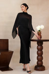 Elaris Multiway Silk Cape (Black) (NON RETURNABLE)