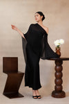 Elaris Multiway Silk Cape (Black) (NON RETURNABLE)